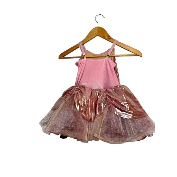 Tutu School Pink Ballerina Dress Girls 4/5 | Shimmery Rose Ballet Costume with F - Picture 8 of 11